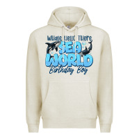 Oatmeal Heather Whale Hello There Sea World Birthday Boy Premium Hoodie - CowhideDigitalArt