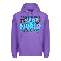 Purple Whale Hello There Sea World Birthday Boy Premium Hoodie - CowhideDigitalArt
