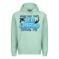 Seafoam Whale Hello There Sea World Birthday Boy Premium Hoodie - CowhideDigitalArt