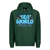 Sports Green Whale Hello There Sea World Birthday Boy Premium Hoodie - CowhideDigitalArt