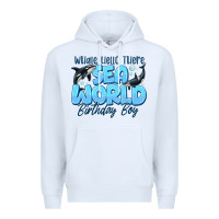 White Whale Hello There Sea World Birthday Boy Premium Hoodie - CowhideDigitalArt
