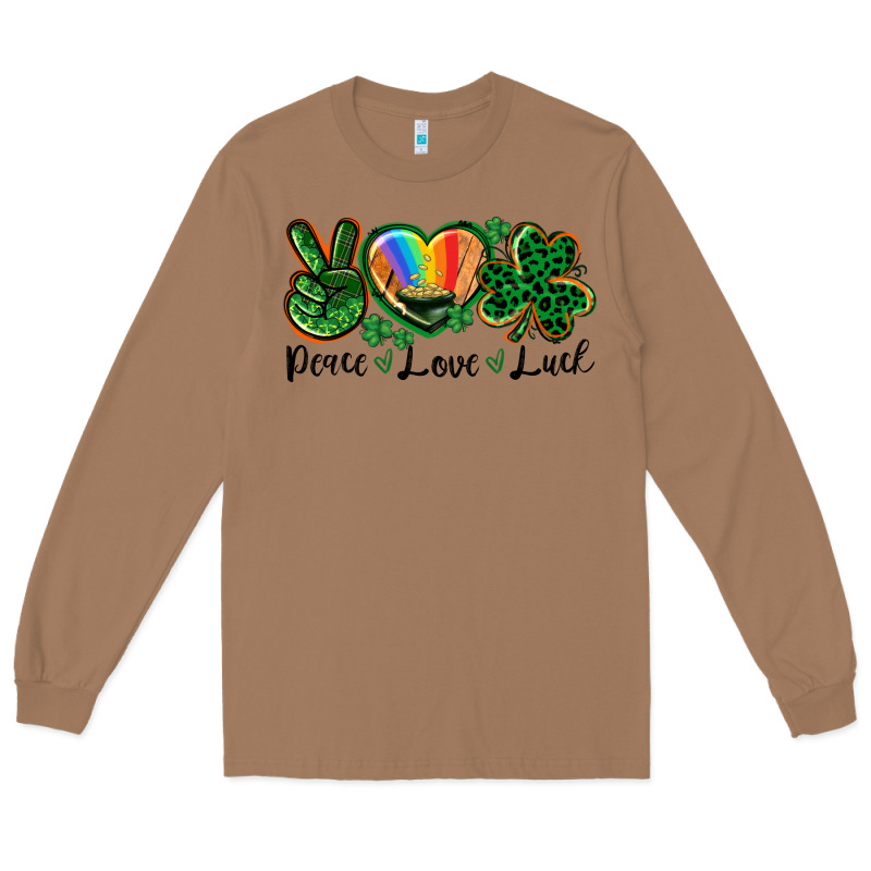 Peace Love St. Patrick's Day Long Sleeve Tee by CowGirlArtShop | Teevron