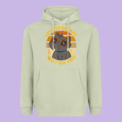 Funny Retro Sunset Eff You See Kay Why Oh You Cat Lovers T Shirt Heavyweight Hoodie Designed By Artchic