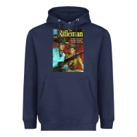 Navy The Rifleman Retro Western Heavyweight Hoodie - ArtChic