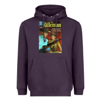 Plum The Rifleman Retro Western Heavyweight Hoodie - ArtChic