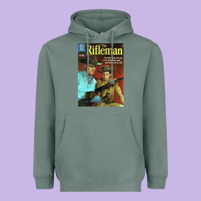 The Rifleman Retro Western Heavyweight Hoodie Designed By Artchic