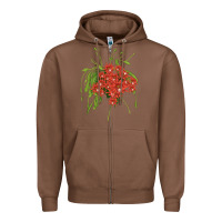 Chestnut Red Orchid Cactus Zipper Hoodie - LillyAllenDesigns
