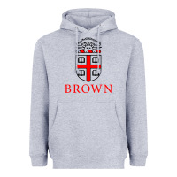 Heather Grey brown university Heavyweight Hoodie - ArtChic