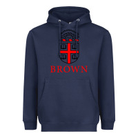 Navy brown university Heavyweight Hoodie - ArtChic