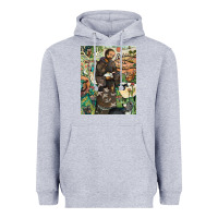 Heather Grey saint francis Heavyweight Hoodie - ArtChic