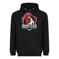 Black rooster art Heavyweight Hoodie - ArtChic