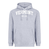 Heather Grey vermont vintage state athletic style pullover hoodie Heavyweight Hoodie - ArtChic