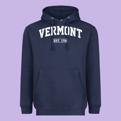 Vermont Vintage State Athletic Style Pullover Hoodie Heavyweight Hoodie Designed By Artchic