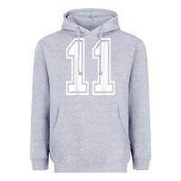 Heather Grey number 11 shirt sports player number back of shirt Heavyweight Hoodie - ArtChic