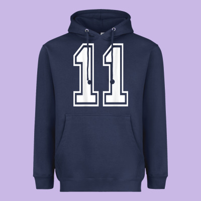 Number 11 Shirt Sports Player Number Back Of Shirt Heavyweight Hoodie Designed By Artchic