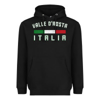 Black valle d'aosta italia italy region typography design Heavyweight Hoodie - ArtChic