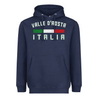 Navy valle d'aosta italia italy region typography design Heavyweight Hoodie - ArtChic