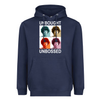 Navy unbought unbossed shirley chisholm retro vintage gift long sleeve t sh Heavyweight Hoodie - ArtChic