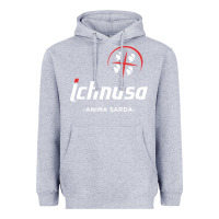 Heather Grey ichnusa Heavyweight Hoodie - ArtChic