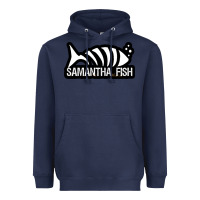 Navy SAMANTHA FISH MUSIC ARTWORK Essential Heavyweight Hoodie - ArtChic