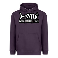Plum SAMANTHA FISH MUSIC ARTWORK Essential Heavyweight Hoodie - ArtChic