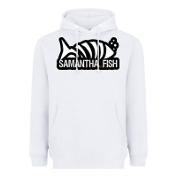 White SAMANTHA FISH MUSIC ARTWORK Essential Heavyweight Hoodie - ArtChic