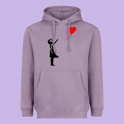 Banksy Girl With Balloon Heavyweight Hoodie Designed By Artchic