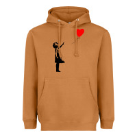 Meerkat banksy girl with balloon Heavyweight Hoodie - ArtChic