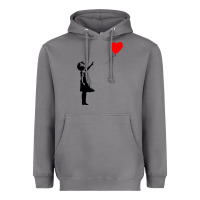 Storm banksy girl with balloon Heavyweight Hoodie - ArtChic