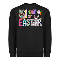 Black My 1st Easter Heavyweight Sweatshirt - CowhideDigitalArt