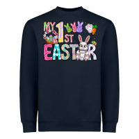 Navy My 1st Easter Heavyweight Sweatshirt - CowhideDigitalArt