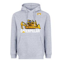 Heather Grey bulldozercat 1 Heavyweight Hoodie - ArtChic
