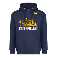Navy bulldozercat 1 Heavyweight Hoodie - ArtChic
