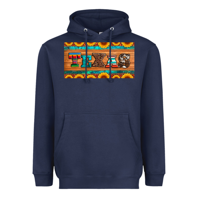 Texas Sunflowers License Plate Heavyweight Hoodie by Artiststas | Teevron
