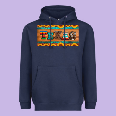 Texas Sunflowers License Plate Heavyweight Hoodie Designed By Artiststas