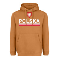Meerkat Sporty Polska Flag And Emblem Polish Coat Of Arms Pullover Hoodie Heavyweight Hoodie - ArtChic