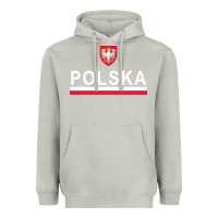 Moon Dust Sporty Polska Flag And Emblem Polish Coat Of Arms Pullover Hoodie Heavyweight Hoodie - ArtChic