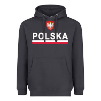 Smoke Sporty Polska Flag And Emblem Polish Coat Of Arms Pullover Hoodie Heavyweight Hoodie - ArtChic