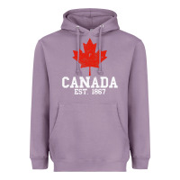 Lavender vintage canada est.1867 maple leaf canadian flag r Heavyweight Hoodie - ArtChic