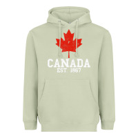 Matcha vintage canada est.1867 maple leaf canadian flag r Heavyweight Hoodie - ArtChic