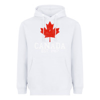 White vintage canada est.1867 maple leaf canadian flag r Heavyweight Hoodie - ArtChic