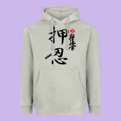 Karate Kyokushin Osu Kanji Heavyweight Hoodie Designed By Artchic