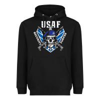 Black US Air Force Security Forces Heavyweight Hoodie - ArtChic