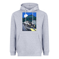 Heather Grey initial d poster hipster Heavyweight Hoodie - ArtChic