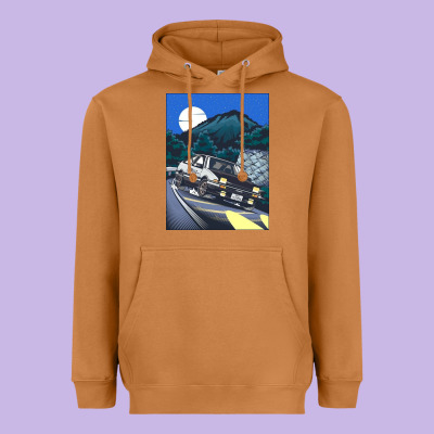 Initial D Poster Hipster Heavyweight Hoodie Designed By Artchic