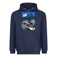 Navy initial d poster hipster Heavyweight Hoodie - ArtChic