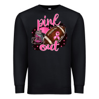 Black Pink Out Football Premium Sweatshirt - BarkalooDesign