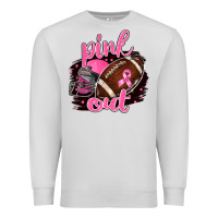 Dove Grey Pink Out Football Premium Sweatshirt - BarkalooDesign