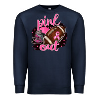 Navy Pink Out Football Premium Sweatshirt - BarkalooDesign