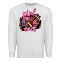 Oatmeal Heather Pink Out Football Premium Sweatshirt - BarkalooDesign